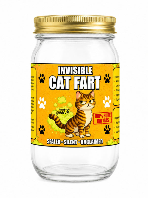 Invisible Cat Fart - Gag Gift Novelty Jar