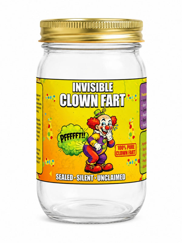 Invisible Clown Fart - Gag Gift Novelty Jar