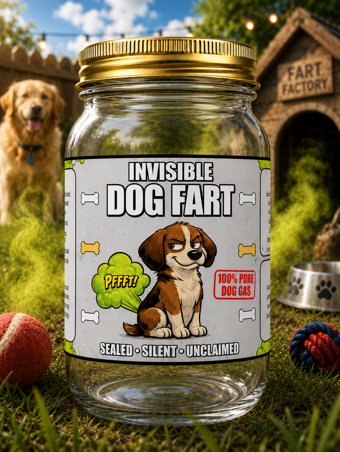 INVISIBLE DOG FART - You Can't See It. That's the Point.