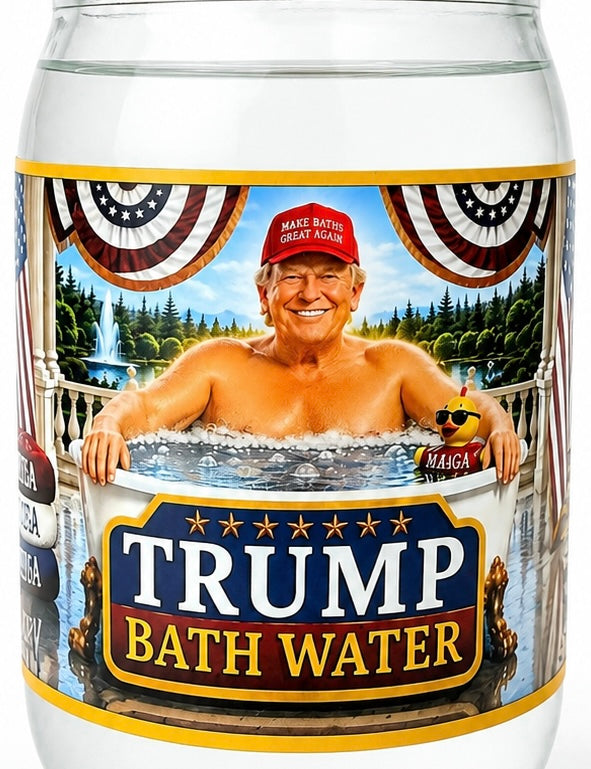 Trump Bath Water - Novelty Mason Jar Gag Gift
